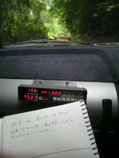 全日本ラリー レッキ中