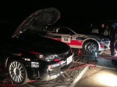 全日本ラリー 最終サービス中