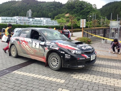 全日本ラリー 福島 ラリーパーク到着