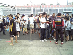 テスト走行の合間に