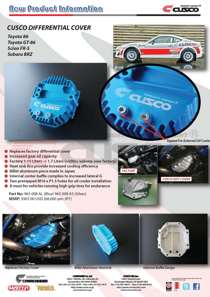 86 & BRZ Differential Cover