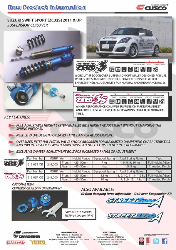Suzuki Swift Sport [ZC32S] Suspension