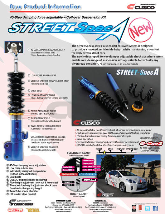 STREET SPEC-A 40-Way Coilover Suspension