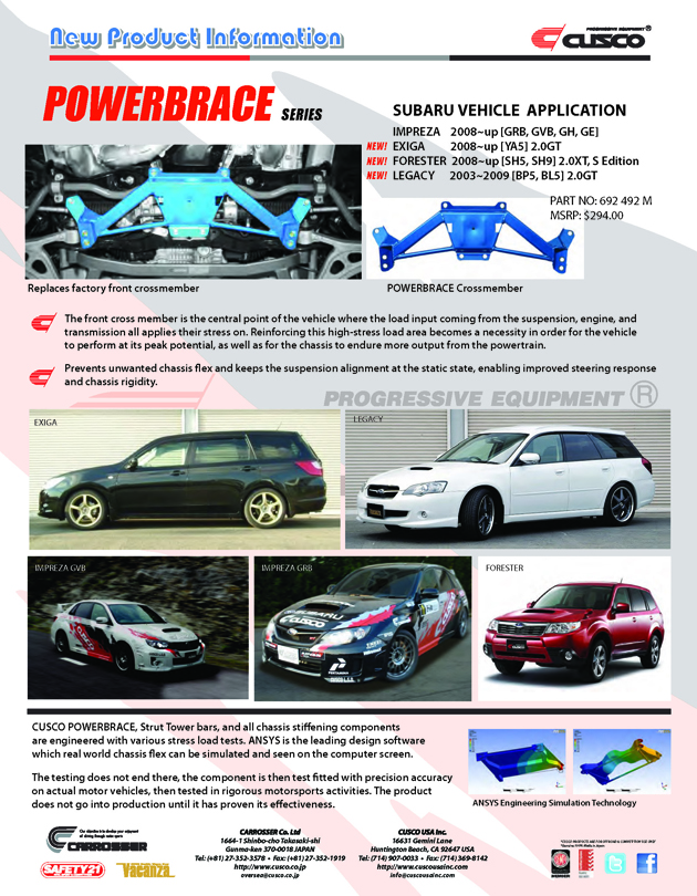 NEW: SUBARU POWERBRACE (Crossmember)