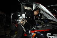 熊崎チーフメカ、素早くタービンを交換