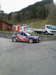 全日本ラリー久万高原 SS2フィニッシュ