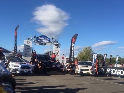 全日本ラリー ラリー北海道 フィニッシュ