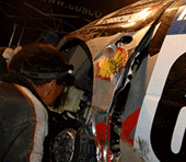 ダメージを受けたフェンダー