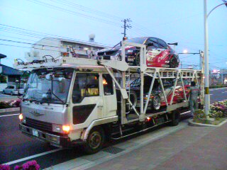 全日本ジムカーナ　出発しました。