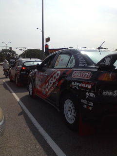 APRC  車検へ移動中