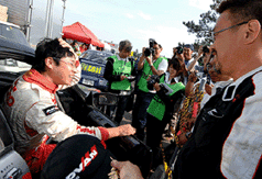 レースを終えた柳澤選手