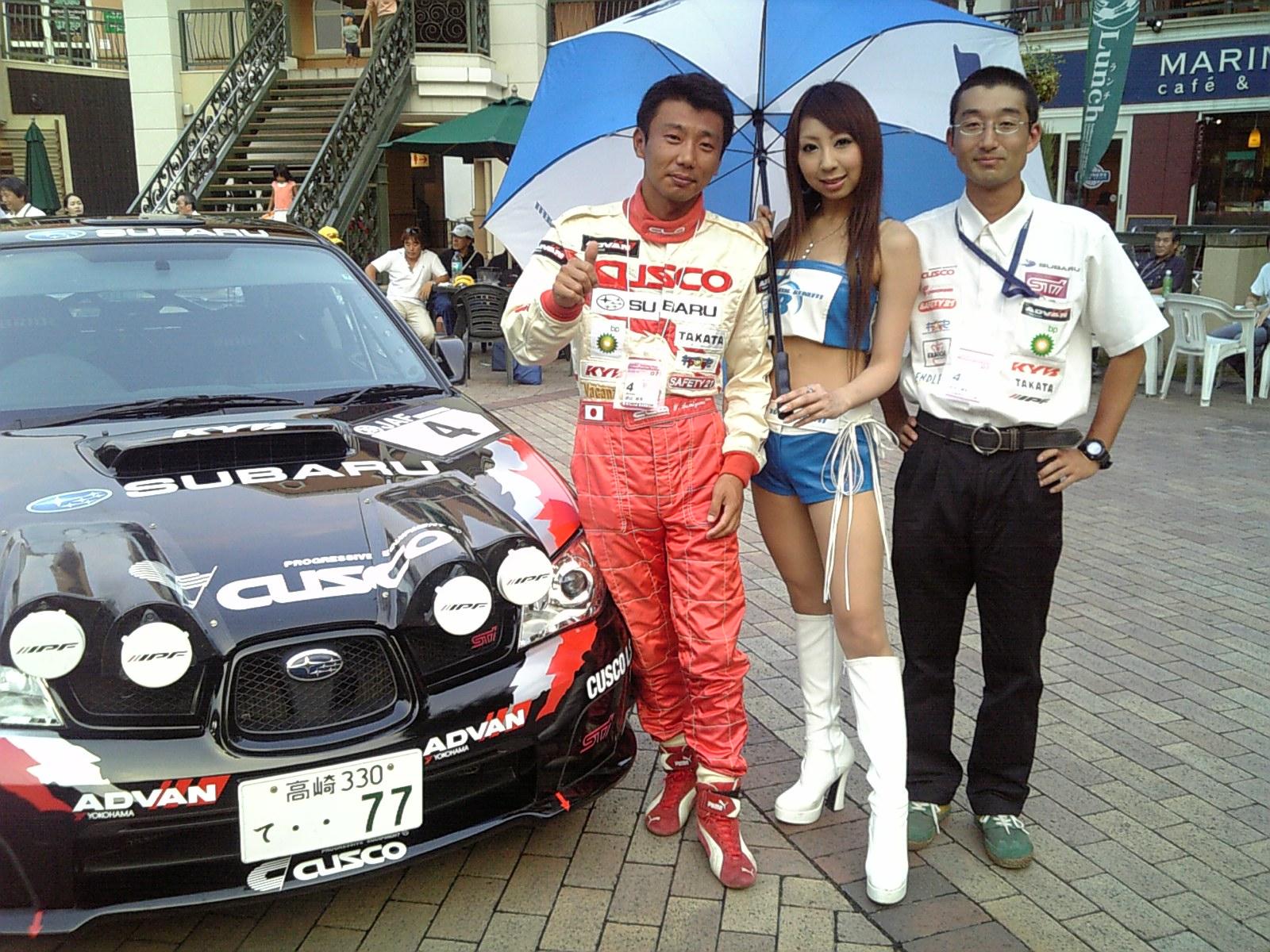 ラリー車展示会場で