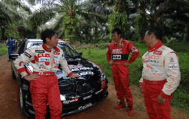 シェイクダウンにて田口選手と情報交換？